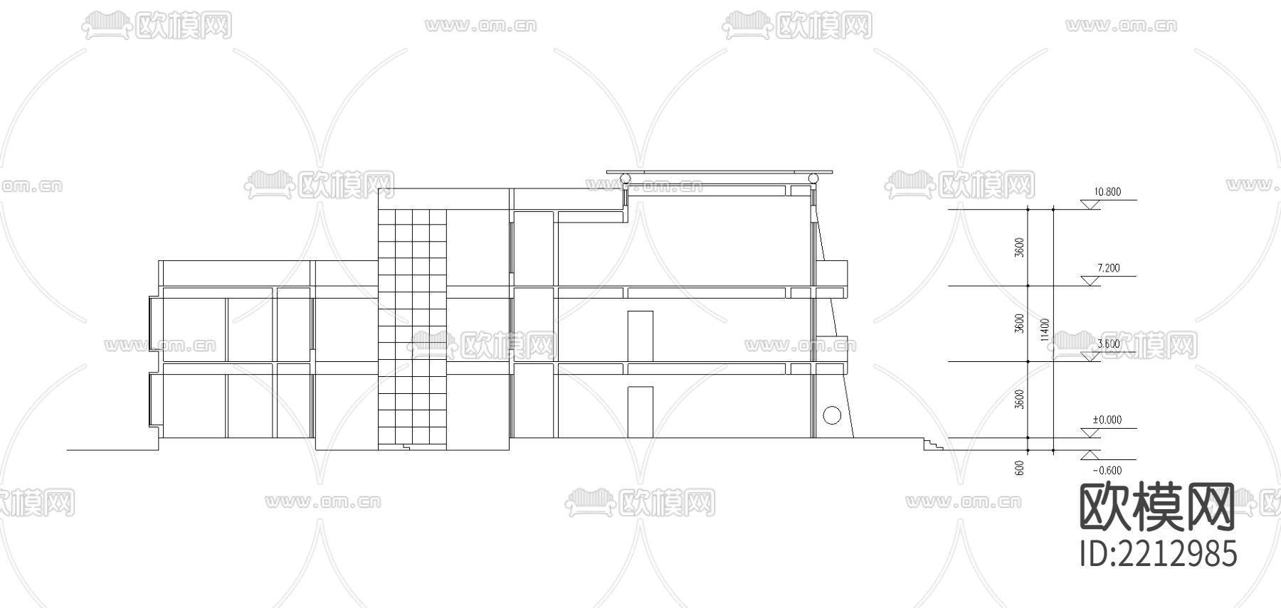 建业绿色家园幼儿园CAD施工图下载（渲染图4）