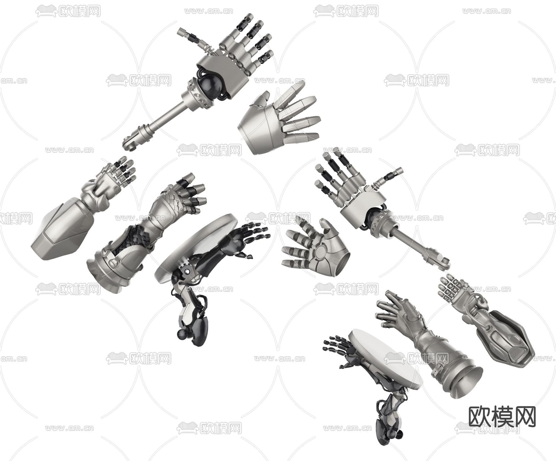 智能机械手臂3d模型下载