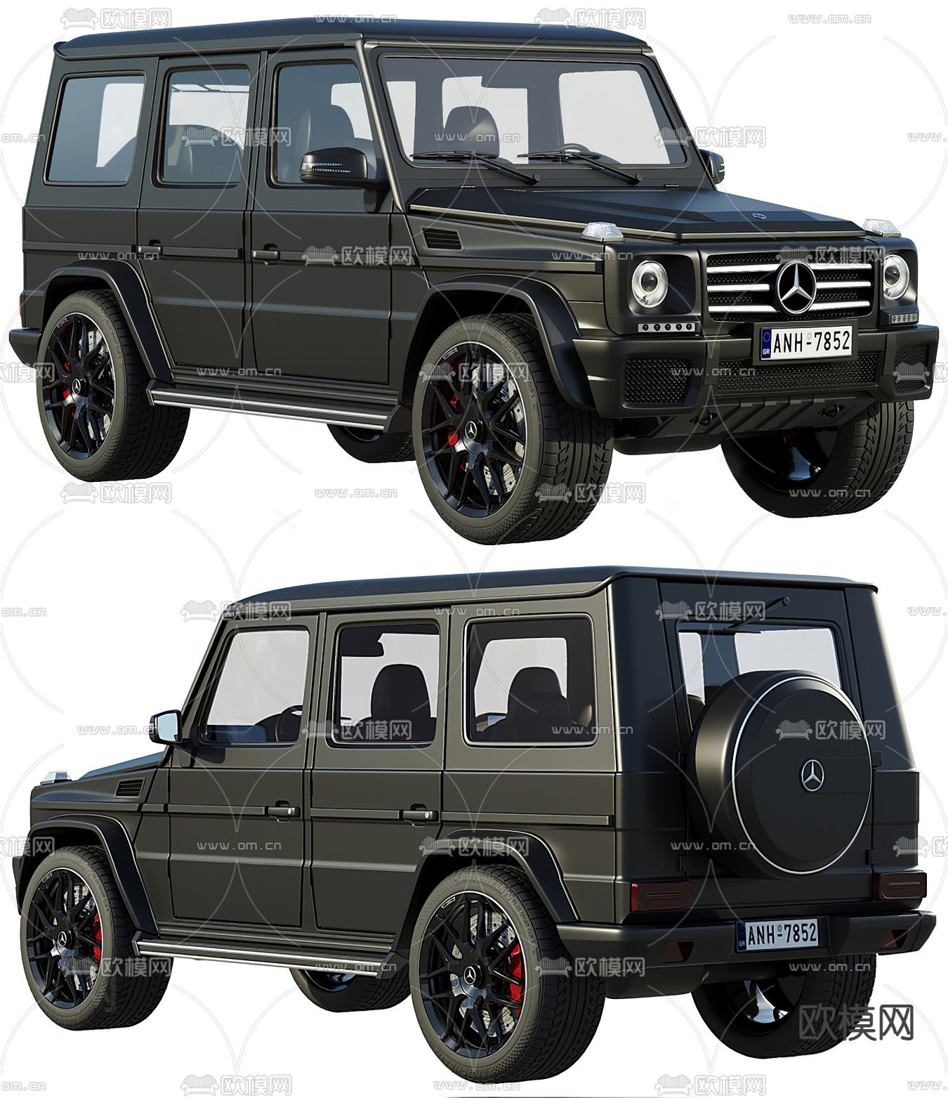 现代奔驰越野车su模型下载（渲染图1）
