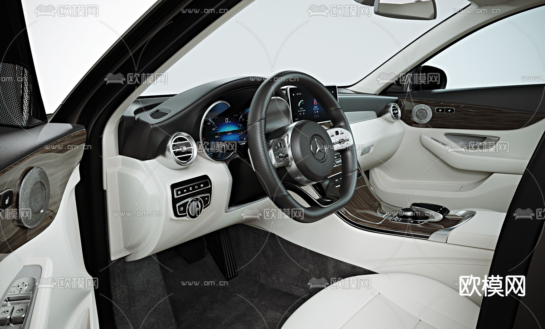 现代梅赛德斯奔驰汽车3d模型下载（渲染图3）