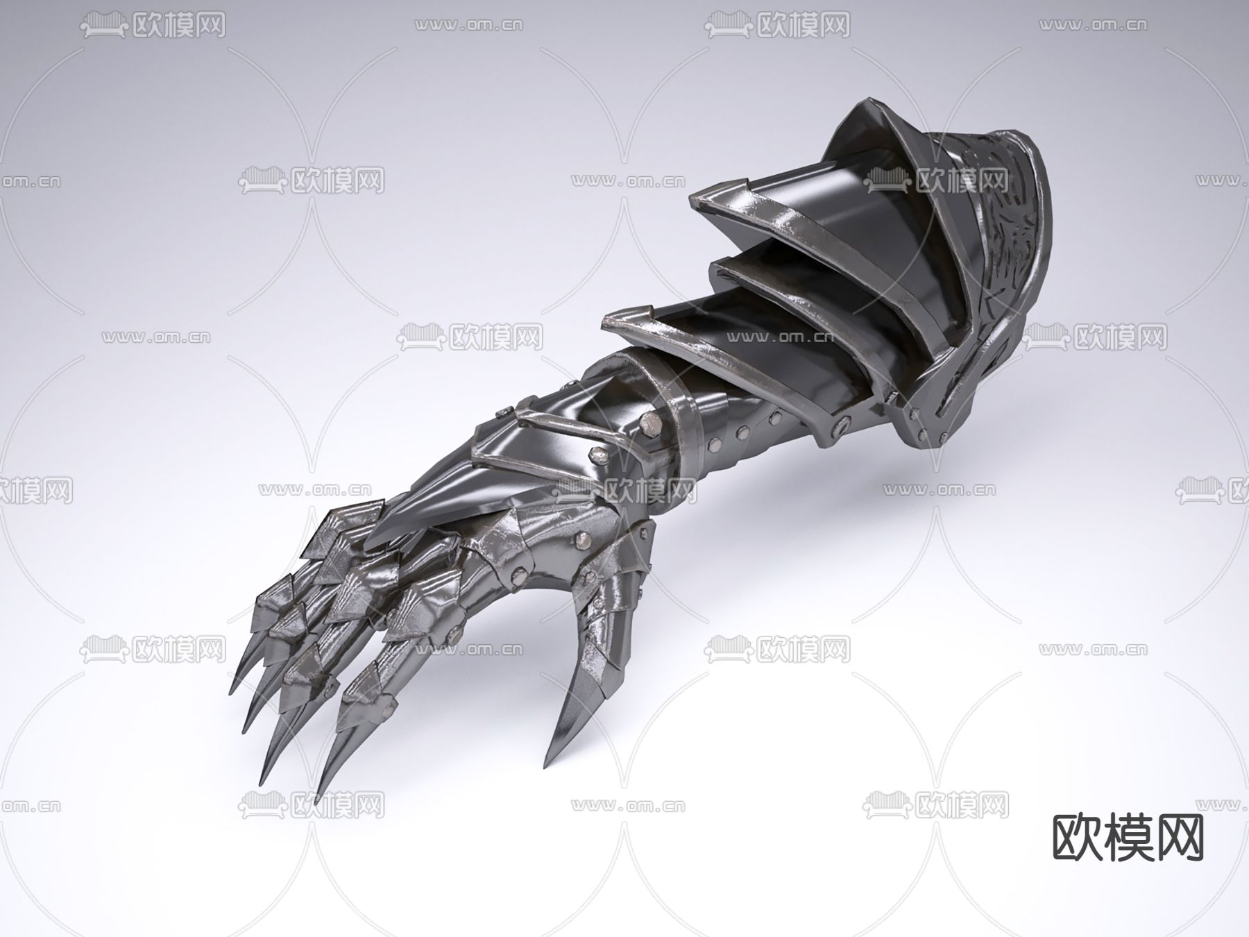 工业风机械鬼爪手臂3d模型下载