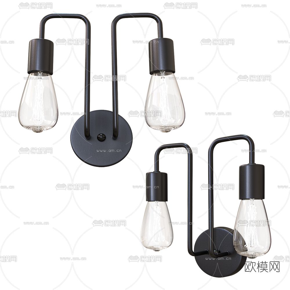 Maytoni 工业风壁灯3d模型下载