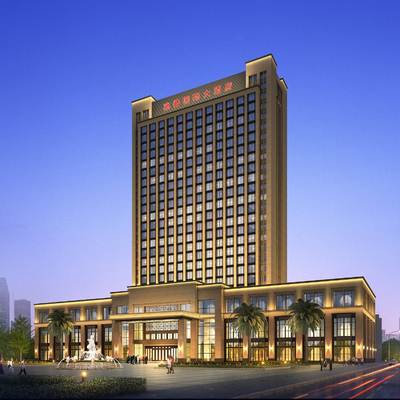 国际酒店建筑外观3d模型
