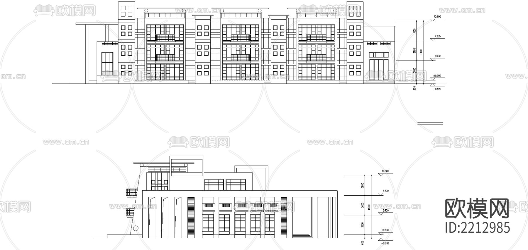 建业绿色家园幼儿园CAD施工图下载（渲染图3）