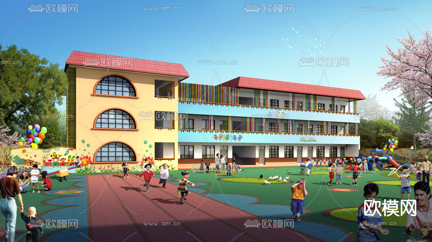 现代幼儿园psd下载