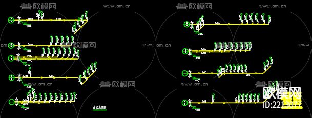 界集中心小学厕所给排水cad施工图下载（渲染图4）