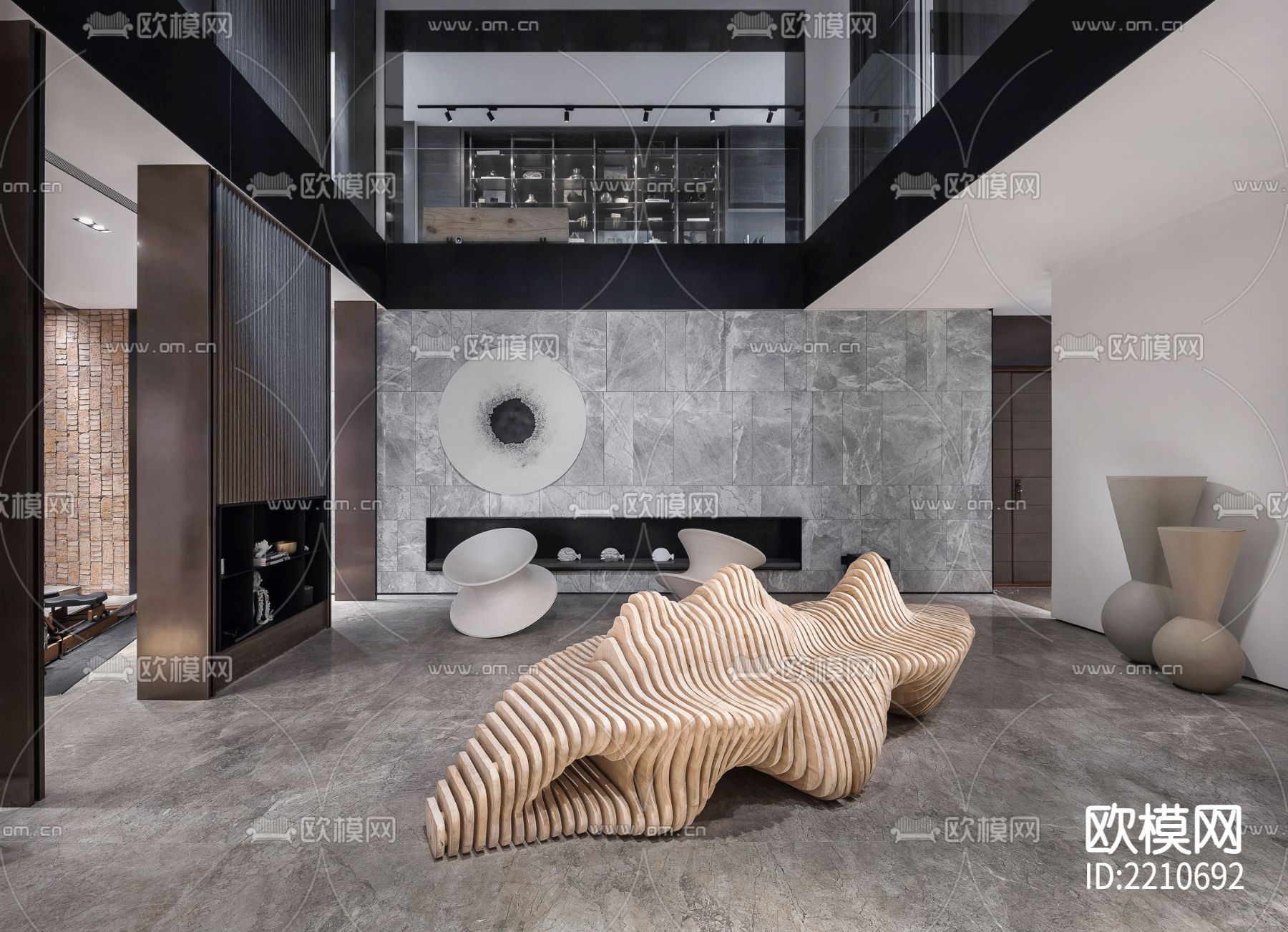 265户型别墅样板间cad施工图下载（渲染图8）