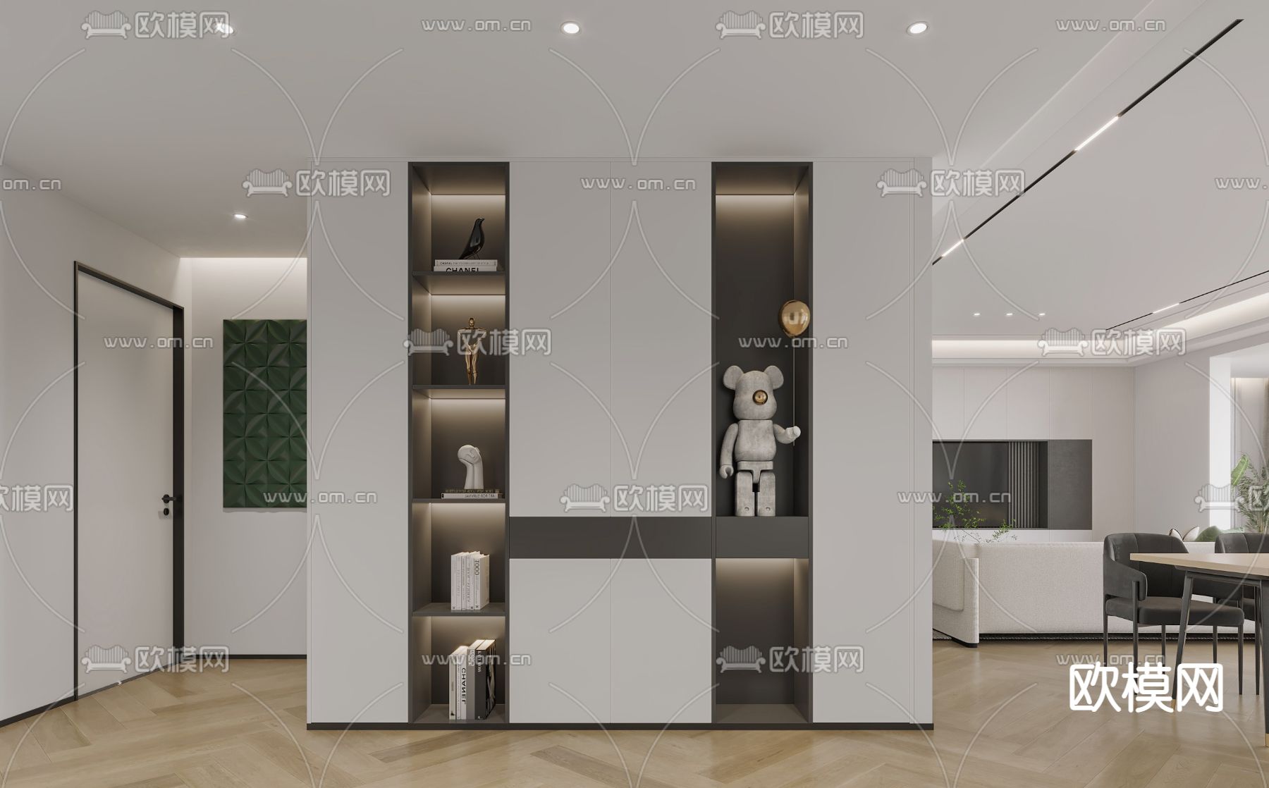 现代玄过道免费3d模型下载