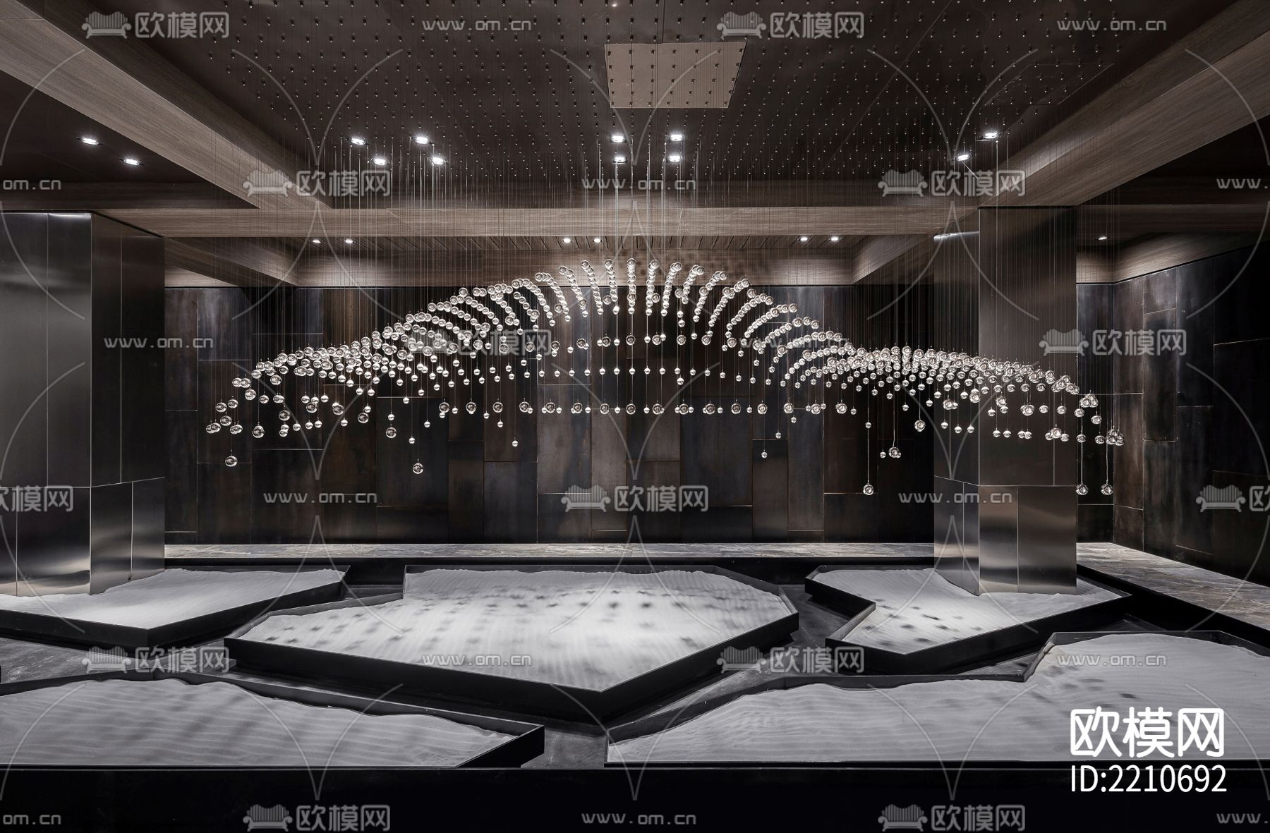 265户型别墅样板间cad施工图下载（渲染图5）