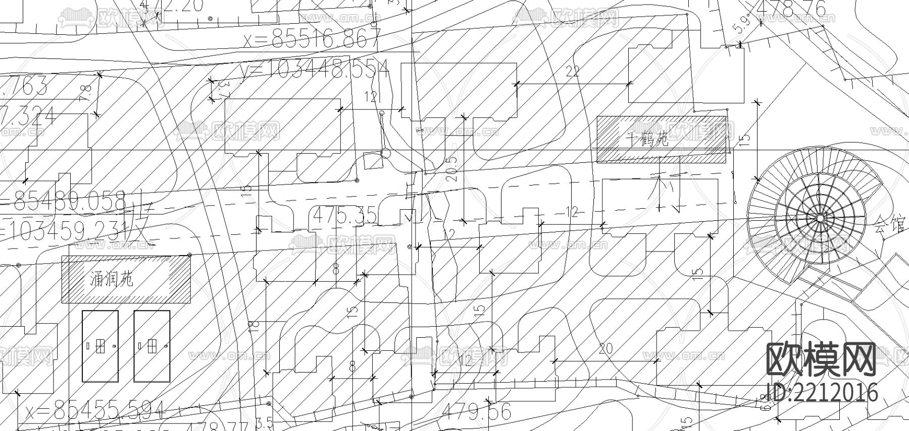 综合服务区控制性详细规划CAD施工图