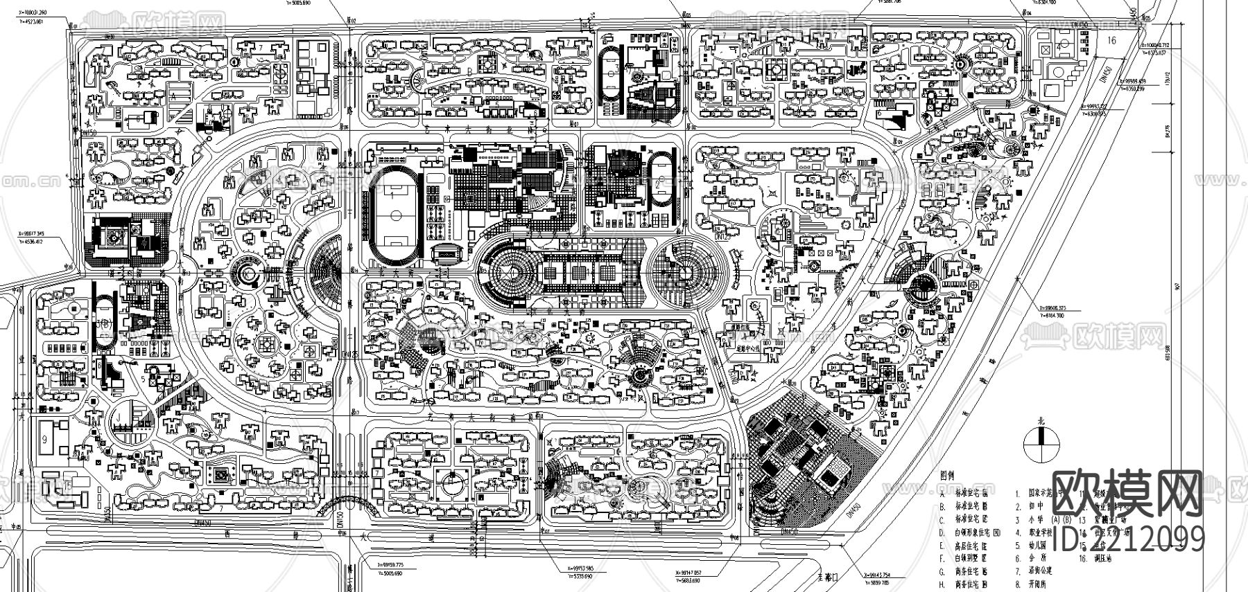 紫薇城市花园CAD施工图下载（渲染图1）
