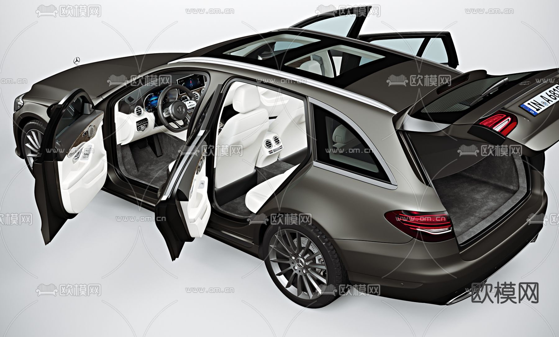现代梅赛德斯奔驰汽车3d模型下载（渲染图4）
