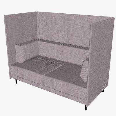  现代办公卡座沙发su模型 