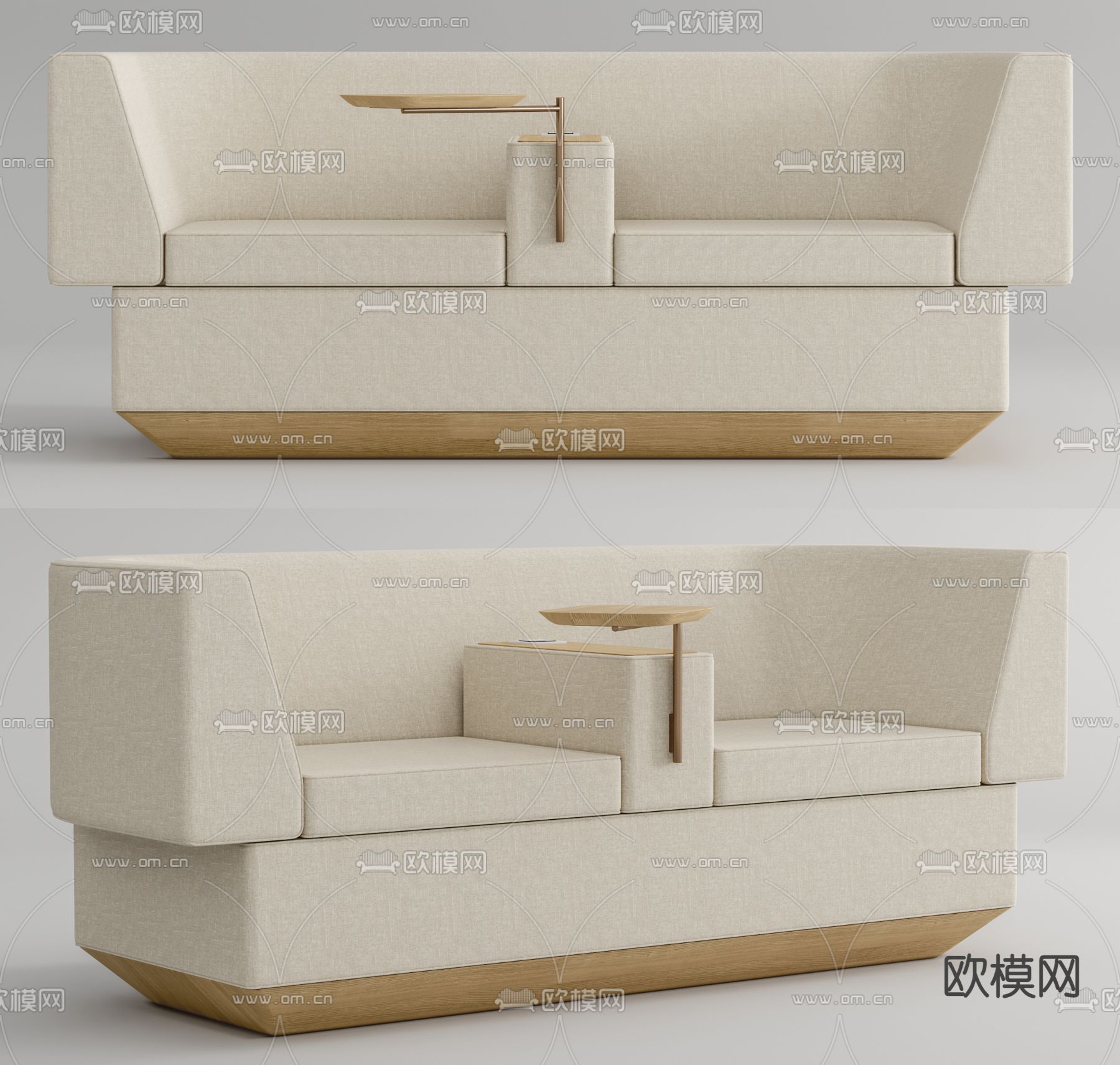 现代卡座双人沙发su模型下载_ID12049721_sketchup模型下载-欧模网