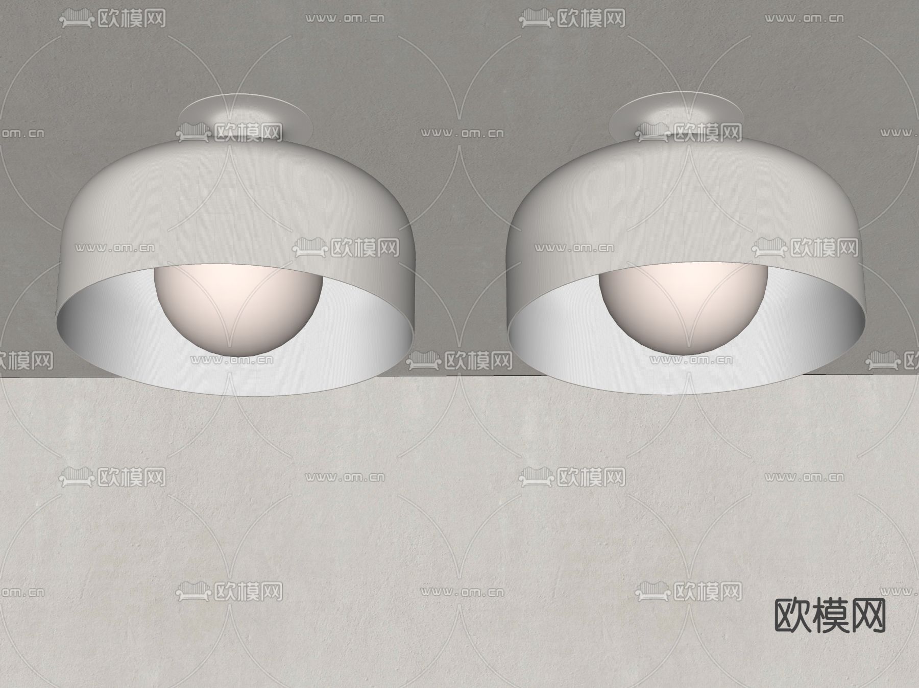 VOLUMES北欧吸顶灯su模型下载（渲染图2）