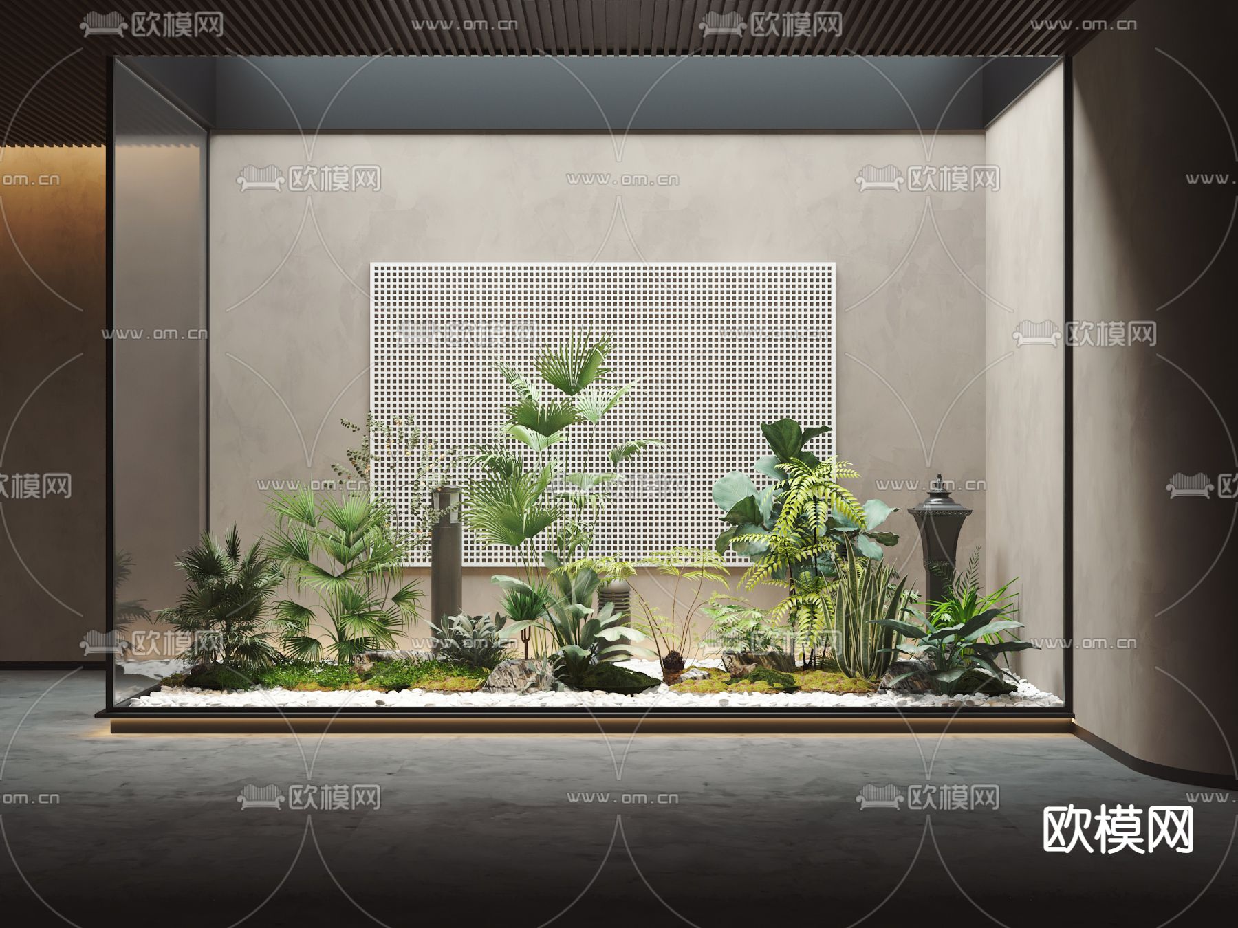 现代室内景观造景园艺小品3d模型下载_ID12049066_3dmax免费模型-欧模网