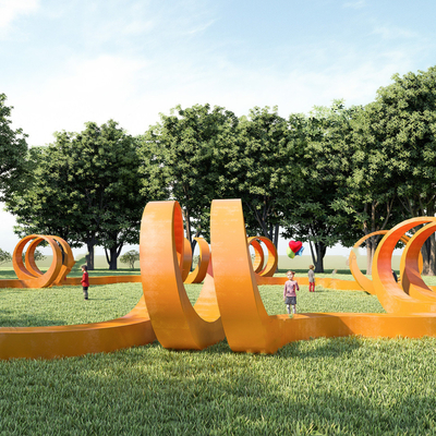  现代户外异形坐凳su模型 