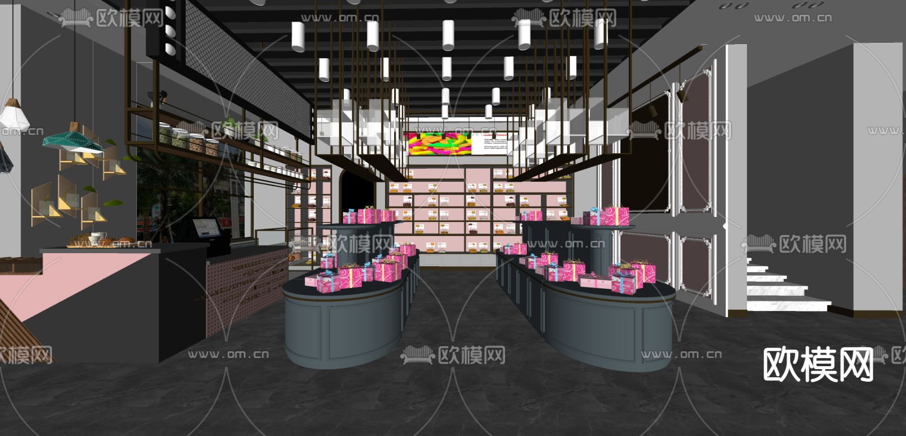 现代礼品玩具饰品杂货店su模型