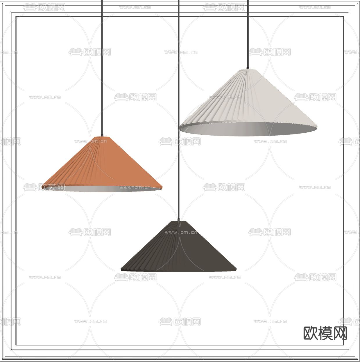 北欧吊灯su模型