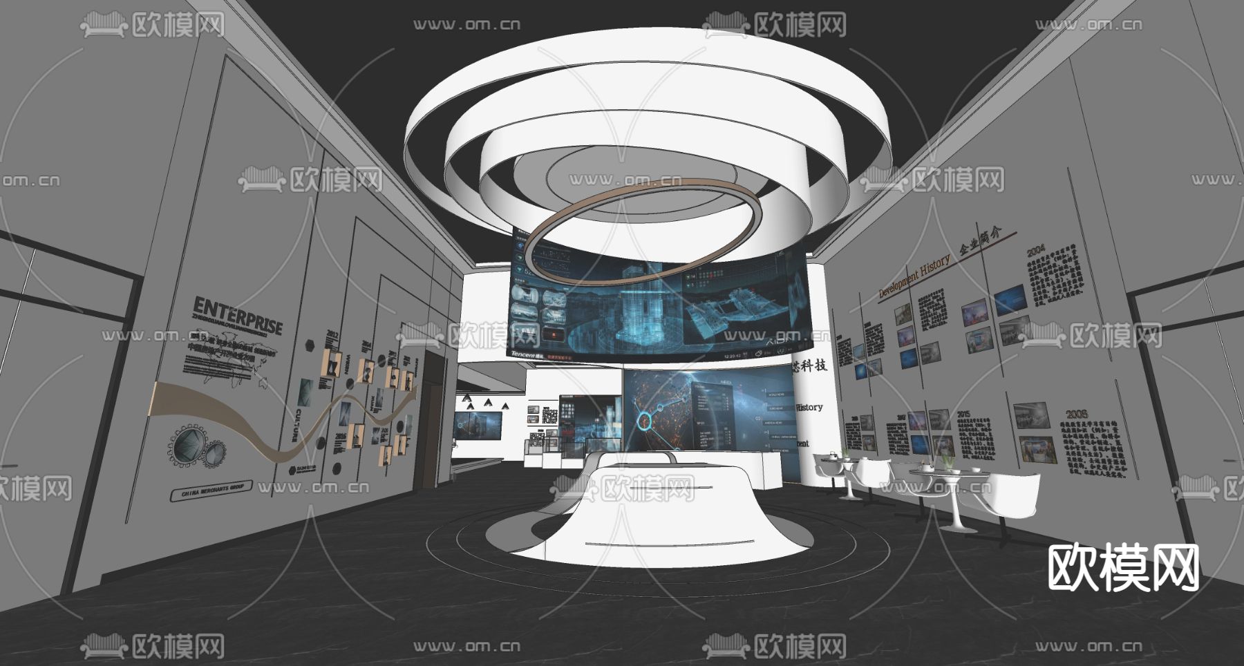 现代科技展厅su模型