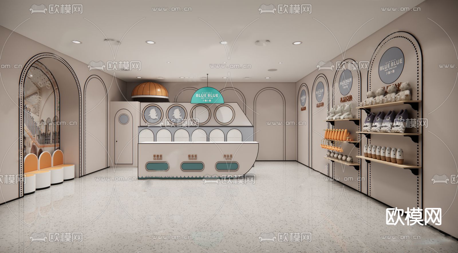 现代礼品玩具饰品杂货店su模型下载（渲染图1）
