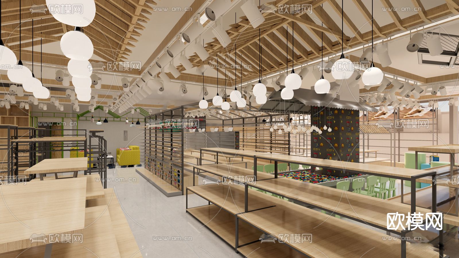 现代文具店专卖店杂货店su模型下载（渲染图1）