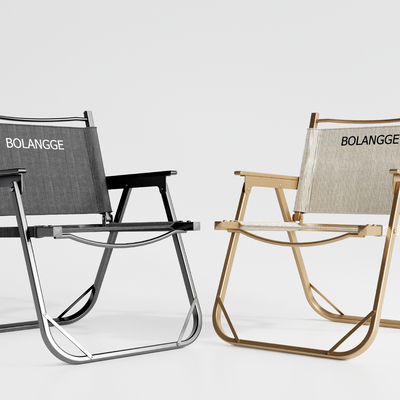  现代户外露营折叠椅su模型 