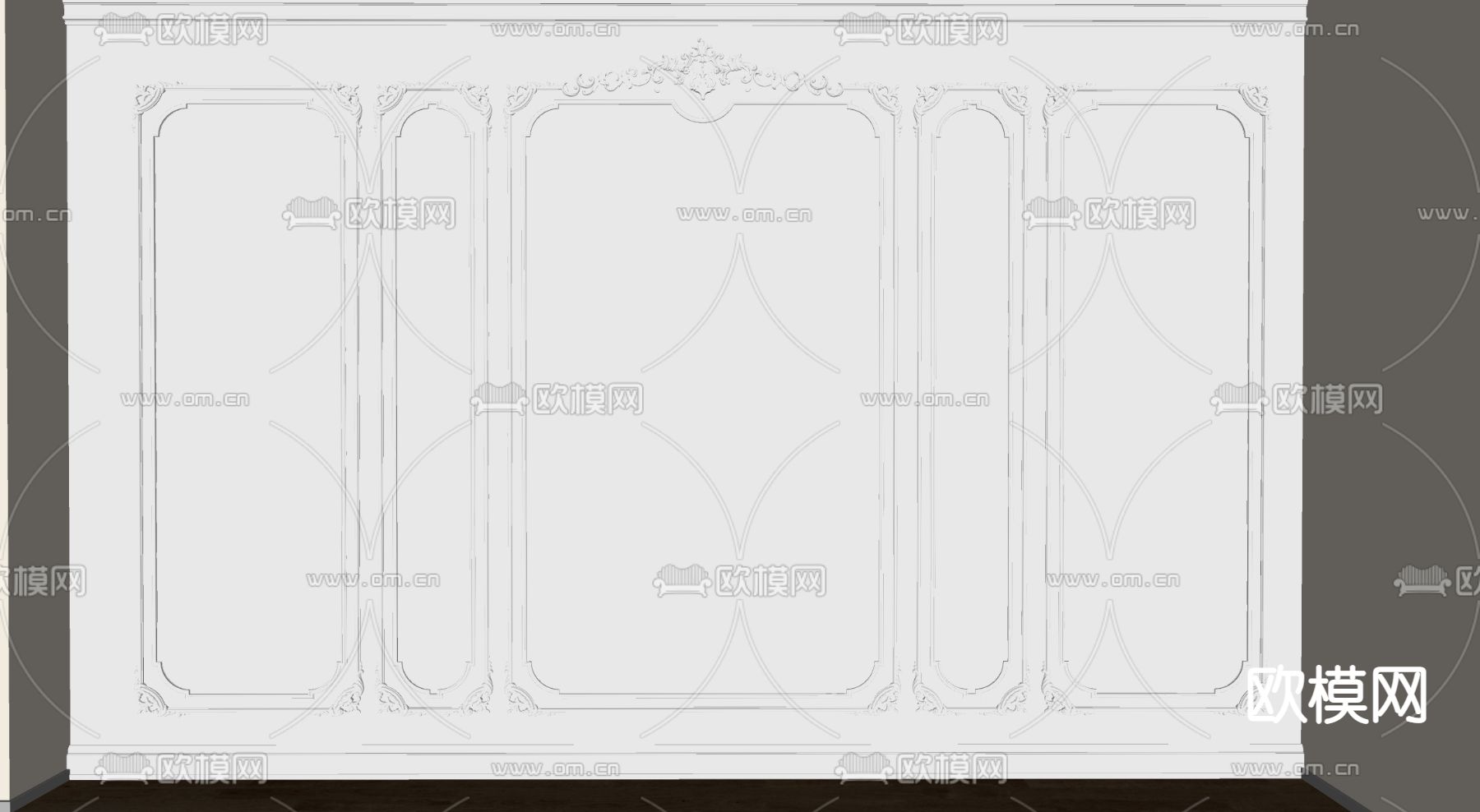 简欧石膏线条su模型