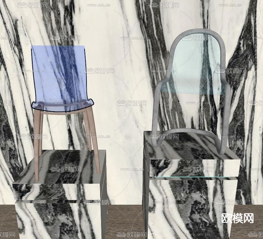 Flexform 现代单椅su模型下载（渲染图1）