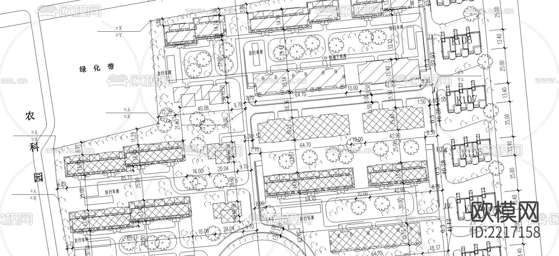 圆明园花园cad平面图下载（渲染图3）