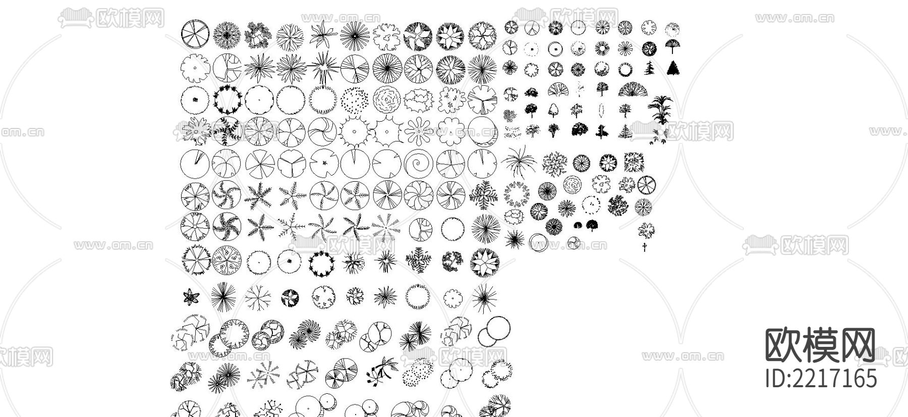 植物cad平面图例下载