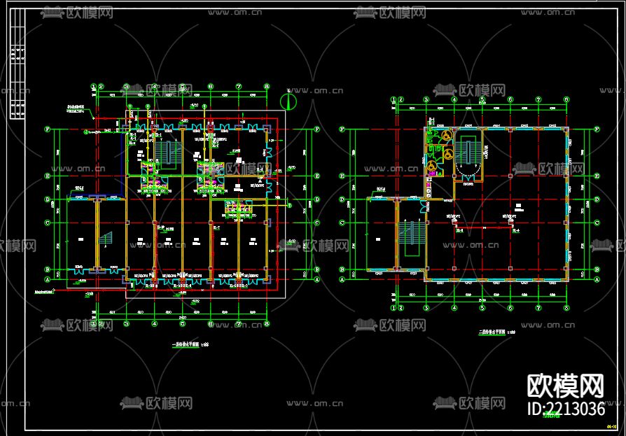 紫金城2号商业给排水CAD施工图下载（渲染图3）
