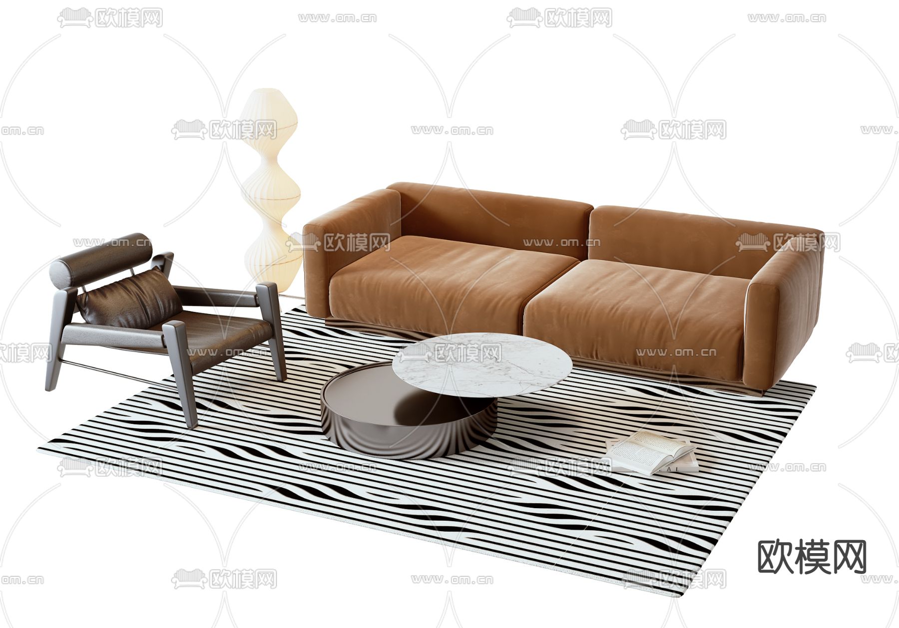 Roche Bobois组合沙发3d模型下载