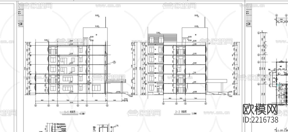 某医院cad施工图下载(渲染图3)