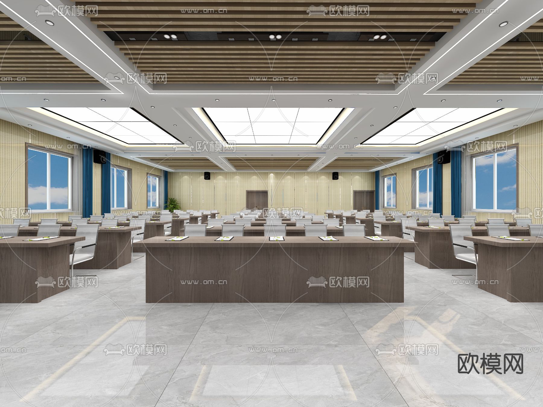 现代报告厅免费3d模型下载（渲染图1）