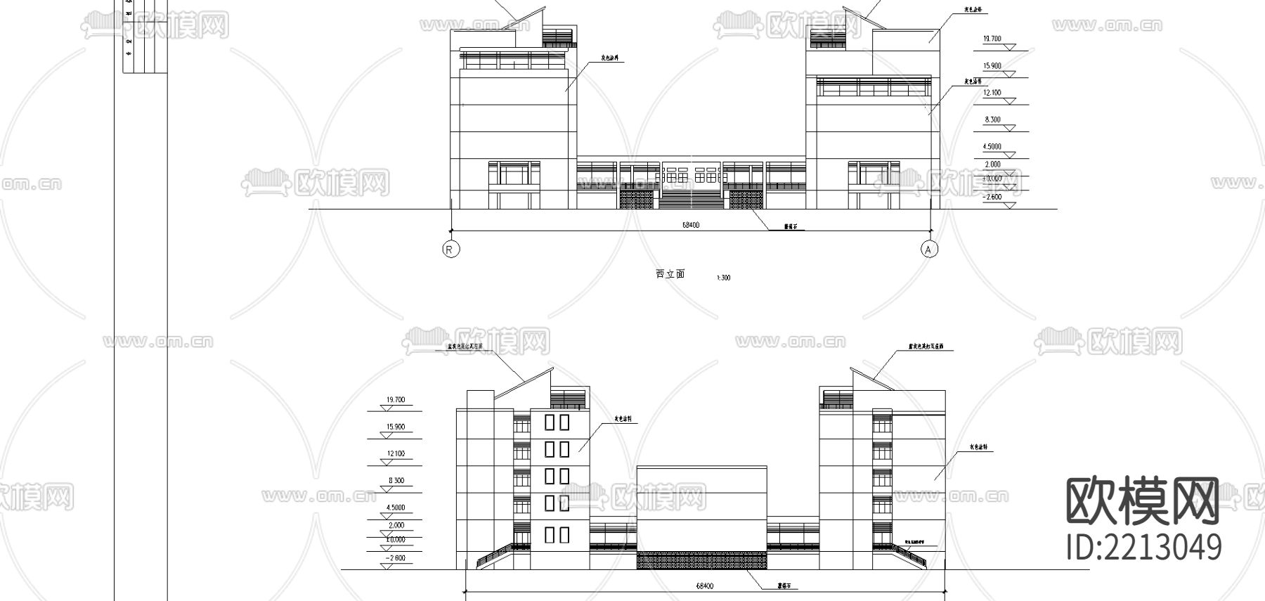 某学校体育馆CAD施工图下载（渲染图4）