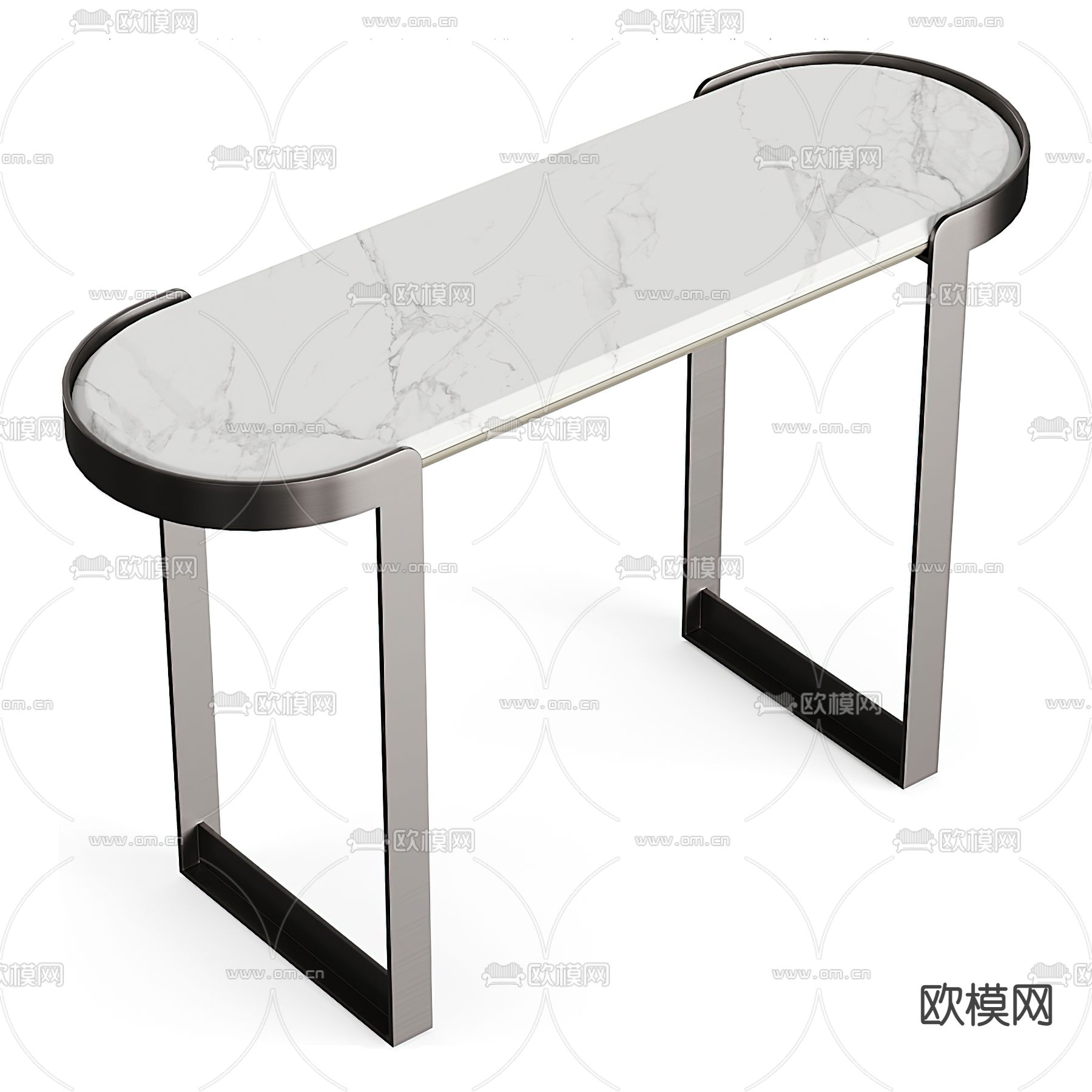 Fendi 现代大理石端景条案3d模型下载（渲染图3）