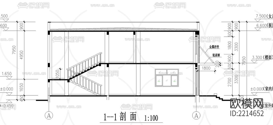 惠農(nóng)新區(qū)社區(qū)衛(wèi)生服務(wù)中心CAD施工圖下載(渲染圖4)