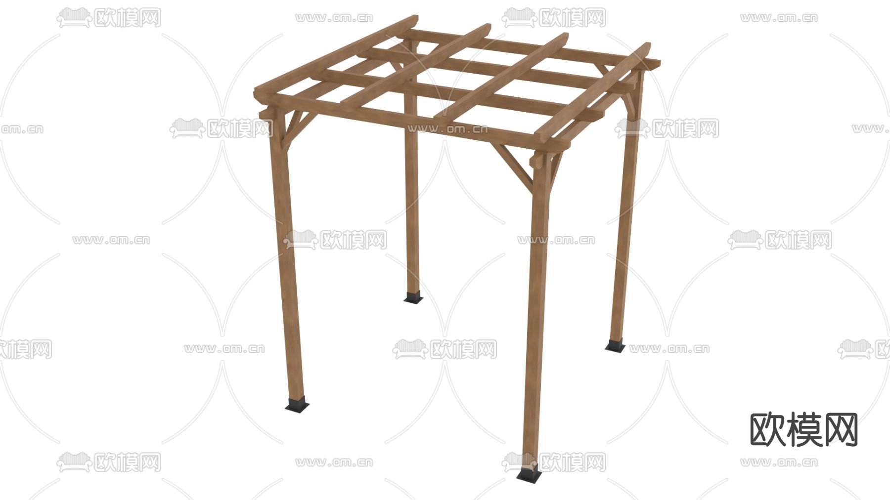现代凉棚免费3d模型下载（渲染图2）
