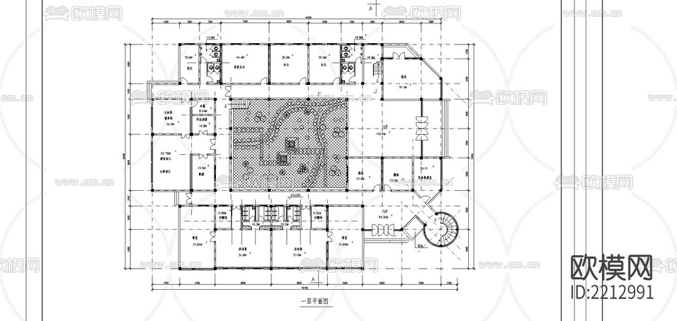 九班幼兒園+社區(qū)服務(wù)中心CAD施工圖下載(渲染圖5)