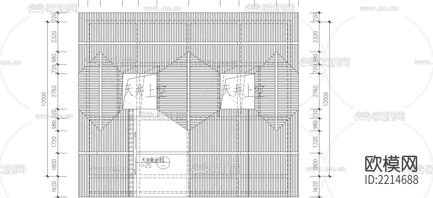李白故居风景CAD施工图下载（渲染图2）