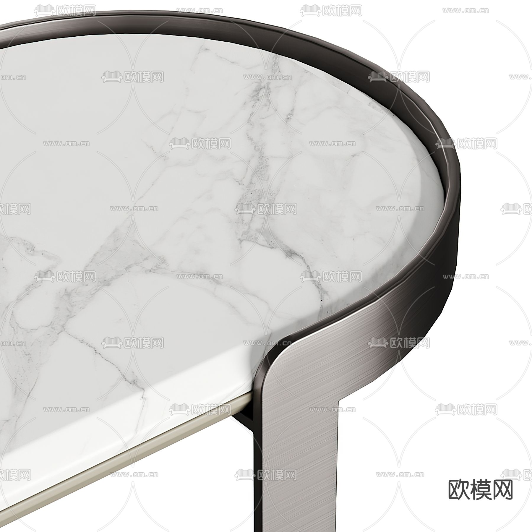 Fendi 现代大理石端景条案3d模型下载（渲染图2）