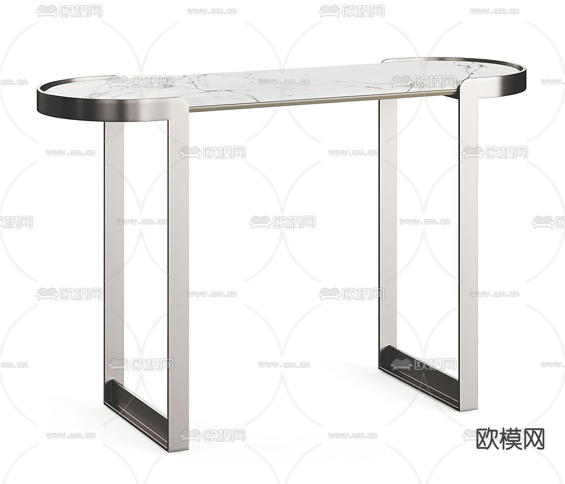 Fendi 现代大理石端景条案3d模型下载（渲染图1）