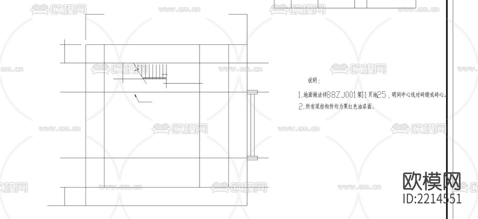 古建鐘鼓樓CAD施工圖下載(渲染圖3)