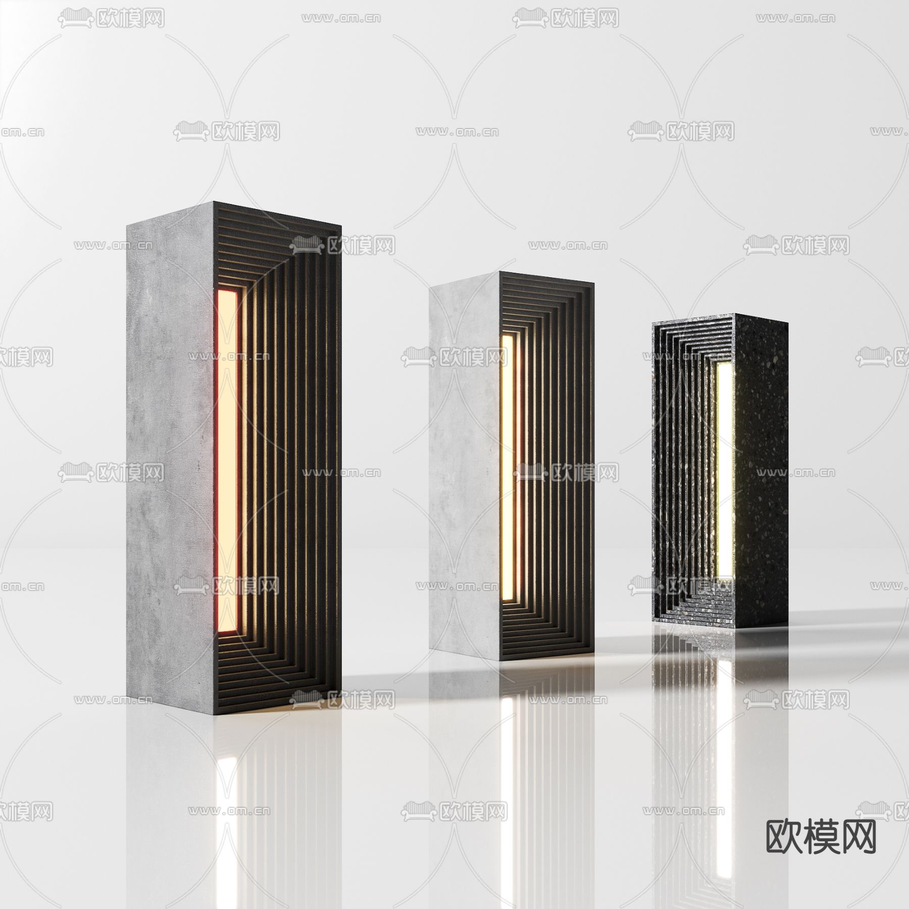 现代户外灯su模型
