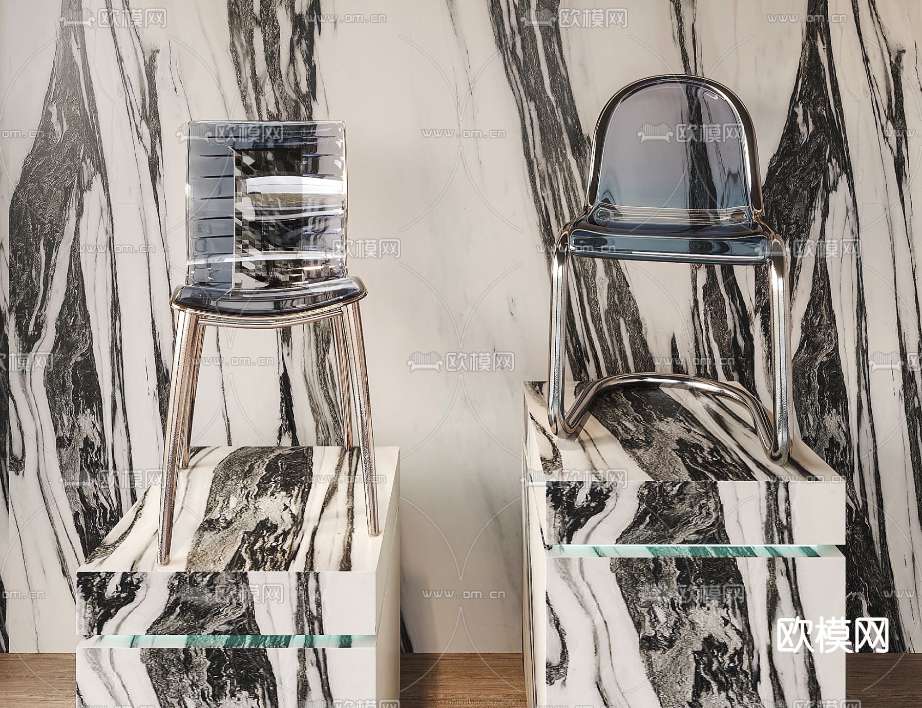 Flexform 现代单椅su模型下载（渲染图2）