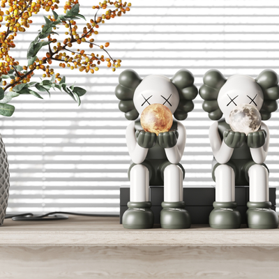  现代kwas潮玩摆件su模型 