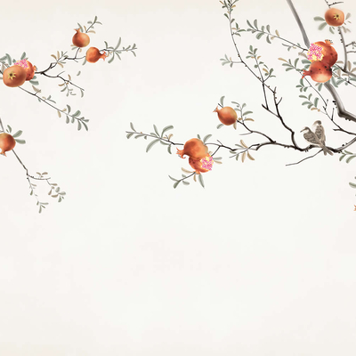  华琴壁画石榴壁画 