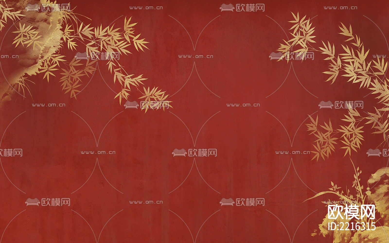 华琴壁画怀旧古风竹子壁画下载