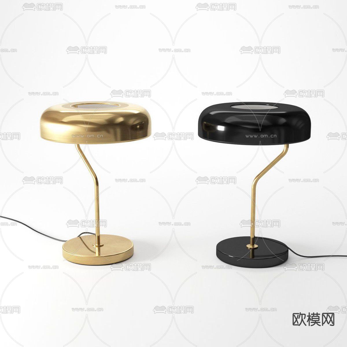 现代极简轻奢艺术台灯免费3d模型下载